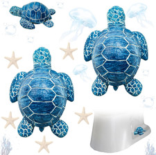 2 Pcs Toilet Bolt Covers Decorative, Sea Turtles Toilet Bolt Caps Screw Covers,