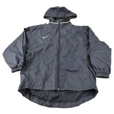 Vintage 1990s Black Nike Mini Swoosh Women's Windbreaker Jacket Size M