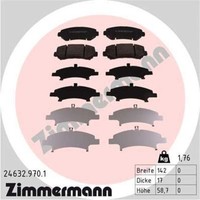 Zimmermann BremsbeläGe Vorne FüR Nissan Qashqai +2 I X-Trail Suzuki Kizashi