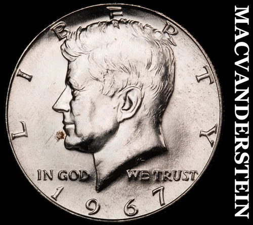 1967 SMS Silver Kennedy Half Dollar-Choice Gem BU Lustrous No Reserve #i5866
