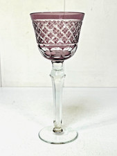 Verre à vin STYLE Roemer TAILLÉ couleur améthyste BOHÈME/VAL SAINT LAMBERT XXème