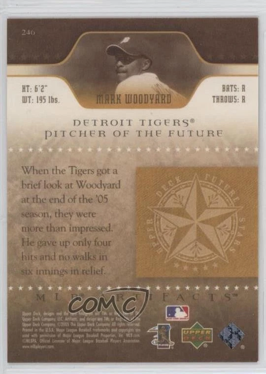 2005 Upper Deck Artifacts Future Stars Red /50 Mark Woodyard #246 - Image 2 of 2