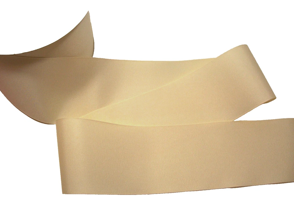 Cream Ivory Grosgrain Ribbon 3" wide x 10 yards Schiff Cheer Bow Polyester B59 - Image 3 of 4
