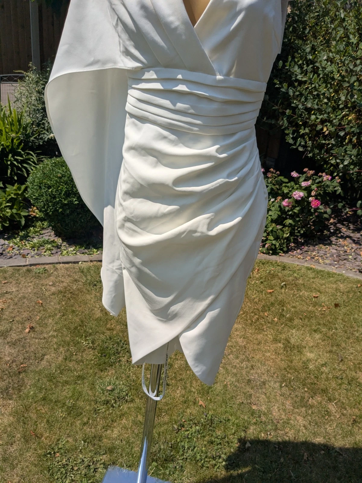 OFF WHITE Abito Lavish Alice taglia 6 favoloso bianco sporco gare matrimonio