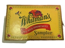 Vintage WHITMAN'S Sampler Assorted Chocolate 12 oz. Cross Stitch Box; Empty