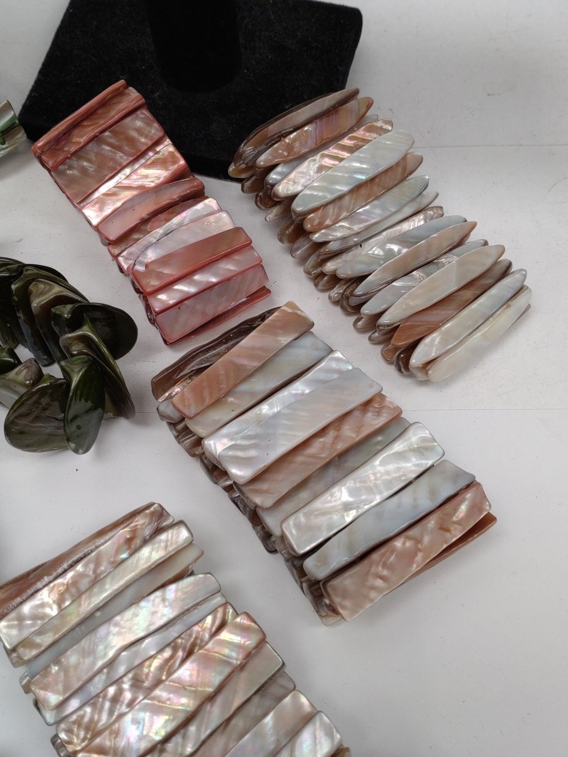 Large Bundle Shell Stretch Bracelets Job Lot 36 B… - image 6