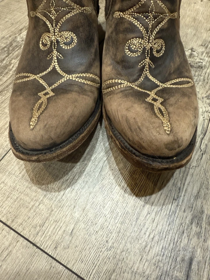 Botas de Vaquero Mexicanas De Colección 8.5 Todo Cuero Botines Vaquera Costa Occidental Foto 3 de 4