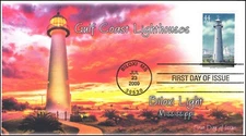 AO-4411-2, 2009, Gulf Coast Lighthouses, FDC, Add-on Cachet, Biloxi Light, Missi