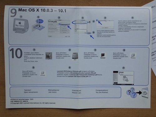 LEXMARK Z55 COLOR JET PRINTER USER QUICK START GUIDE MANUAL SHEET - Picture 4 of 6