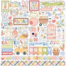 Echo Park - Bunnies & Baskets - 12x12" sticker sheet - Easter