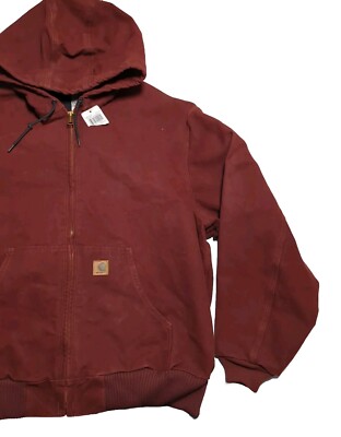 NWT Carhartt Lined Jacket Mens Size 2XL J160 CLY Clay Red NWT Carhartt Lined Jacket Mens Size 2XL J160 CLY Clay Red