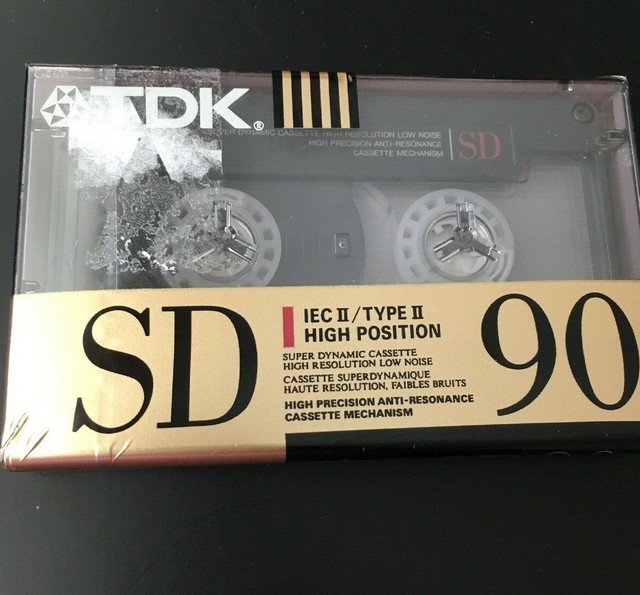 TDK SD90 High Position IECII / Type II Cassette Tape SEALED FREE FAST
