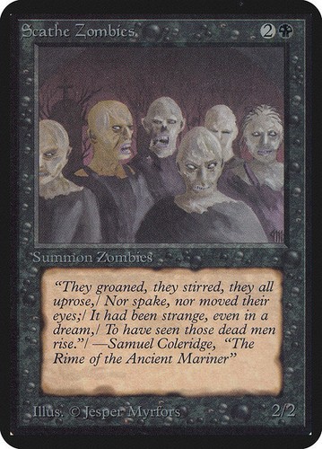 Scathe Zombies Limited Edition Alpha LP MTG