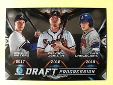 2019 Bowman Chrome Draft Progression WATERS/JENISTA/LANGELIERS, BRAVES #DPR-ATL