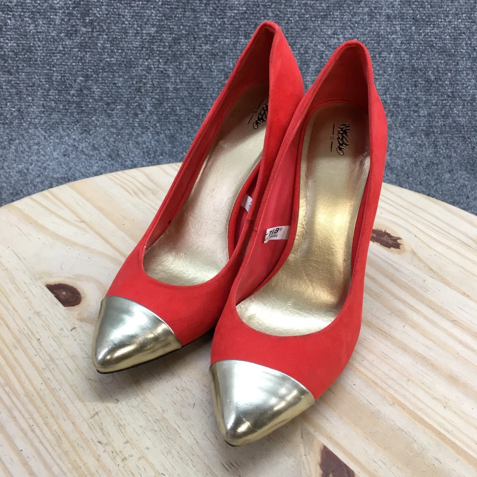 Mossimo Shoes Womens 8 Dress Pumps Red Stiletto Heels Casual Pointed Toe Slip On - Image 3 of 4