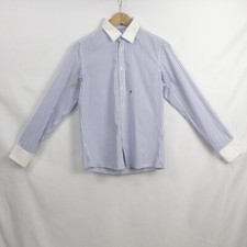 Camicia Ballantyne bianca a righe blu taglia XS da uomo