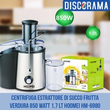Centrifuga Estrattore di Succo Frutta Verdura 850 Watt 1,7 Lt Hoomei Hm-6980 - Miniatura 1