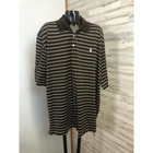 Ralph Lauren Polo Golf Men's Shirt Brown & Cream Stripe 100% Cotton XL