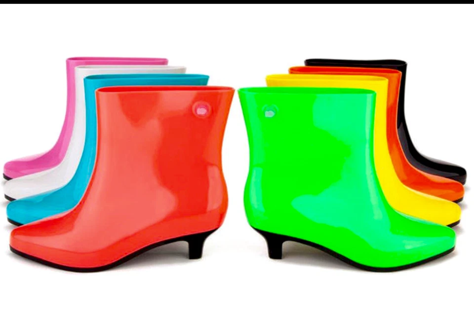 Melissa Ankle Boot + Jeremy Scott (Moschino) YELLOW Authentic Shoes SZ 7 NIB FUN - Image 2 of 4