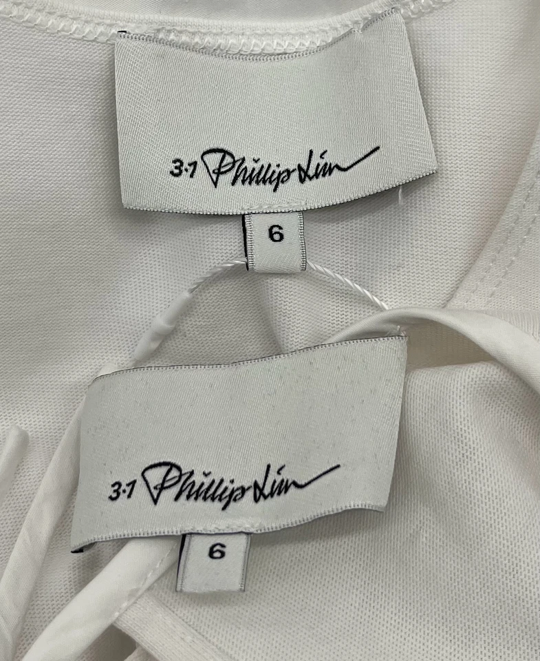Conjunto de vestido corto 3.1 Phillip Lim blanco algodón 2 piezas + sin mangas talla 6 Foto 4 de 4