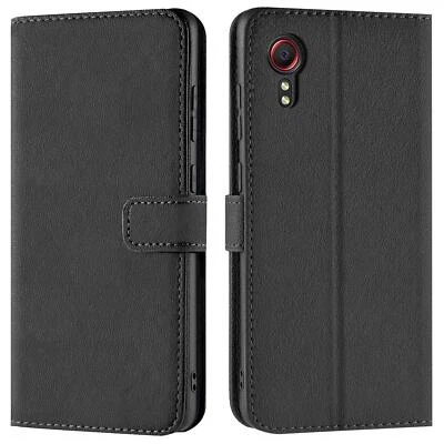 Handy Hülle für Samsung Galaxy Xcover 5 Wallet Schutz Tasche PU Leder Schwarz - Bild 1 von 4