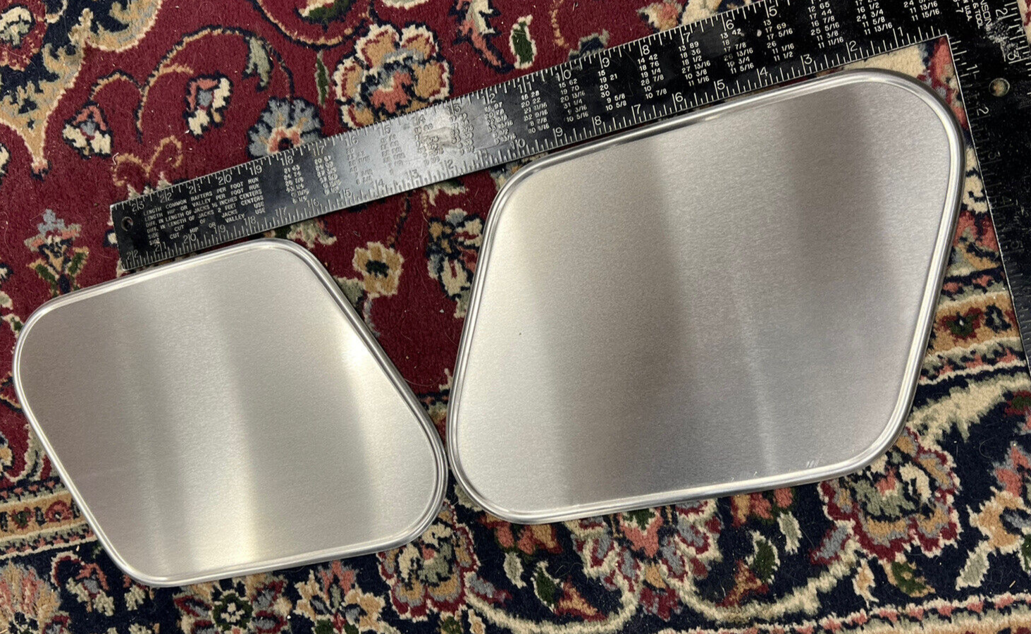 Set 2 SLANTED RACING # PLATES RECTANGLE 9-1/4”x11-3/4”X.032”1/4” beaded ...