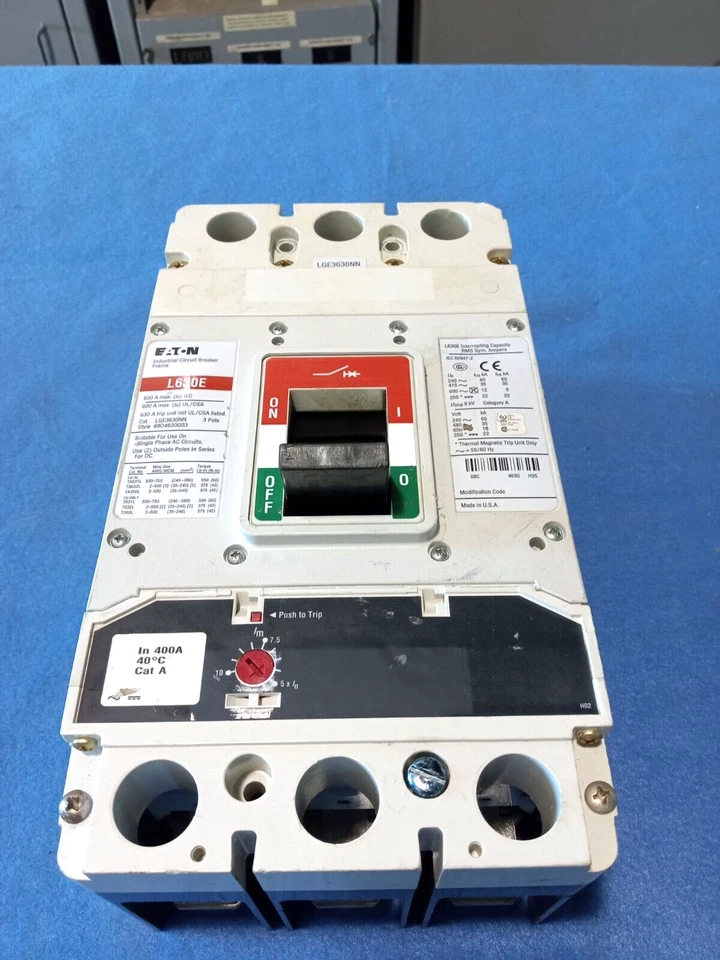 L630E LGE3630NN 3P 600 AMP BREAKER RECONDITIONED EATON - Image 4 of 4