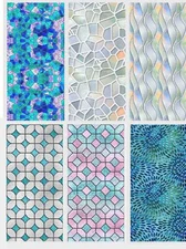  Privacy Static Cling Frosted Stained Fresh Window Film Glass 47.2" x 22.8"