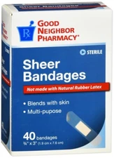 Good Neighbor Pharmacy Sheer Bandages 0.75X3IN  40CT