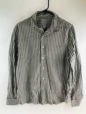 Gap Dress Shirt Men's Size Medium 15-15 1/2 Brown Striped Button Up Long Sleeve