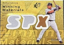 Melky Cabrera 2007 SPX #WM-ME Winning Materials Gold /50 