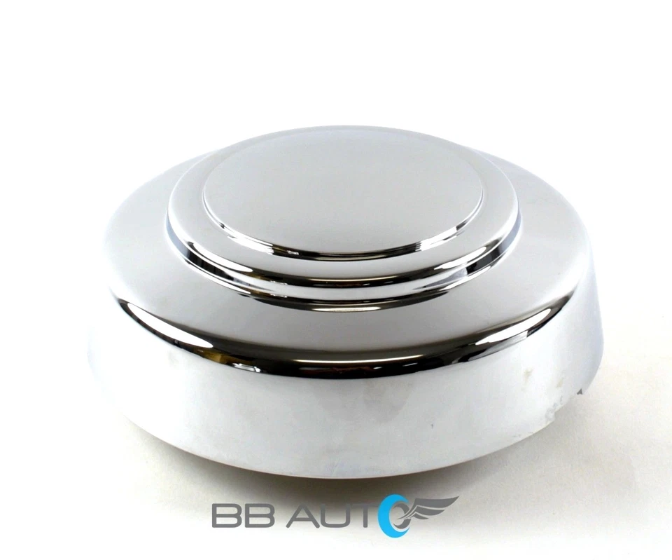 2 NEW 95-14 FORD E150 E250 E350 VAN 2WD CHROME FRONT WHEEL CENTER CAPS SET PAIR - Image 3 of 4