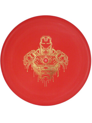 Marvel Disc Golf Dynamic Discs Iron Man Fuzion Truth Hot Stamp 173g Red Foil