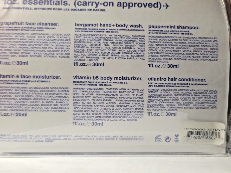 MALIN+GOETZ Essentials Carry-On Approved - 6 Pc For Face, Body & Hair, 1 Oz Each - Image 2 of 4
