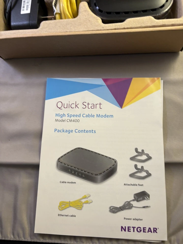 NETGEAR High Speed DOCSIS 3.0 Cable Modem CM400-1AZNAS - Image 4 of 4