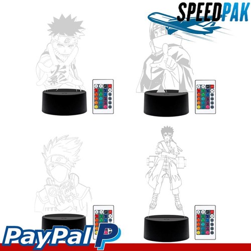 3D Anime 16 Colors LED Table Lamp Touch Remote Control Kids Bedroom