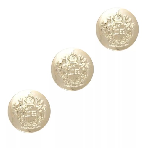 MILITARY BUTTONS GOLD PLASTIC CRESTED BLAZER BUTTONS 15mm 18mm 21mm SHANK CX23 - Picture 6 of 20