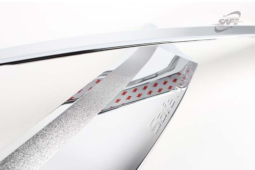 Chrome Stone Bug Deflector Shield Guards 1p for 07/2011-12/2015 Hyundai Elantra - Picture 5 of 7