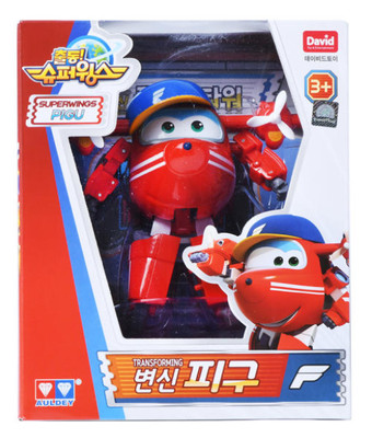 Super Wings PIGU FLIP Transforming Air-Plane Robot Figure Toy Kids Korea