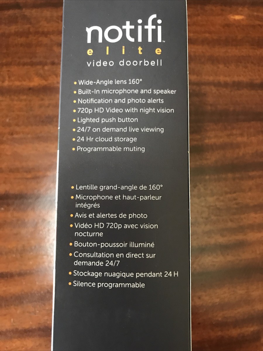 NEW Heath Zenith SL-3012-00 Elite Notifi Video Doorbell WIRED