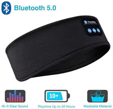 Enjoying Wireless Ear Buds Headband Bluetooth Soft Cloth Exercise Workday Sleep