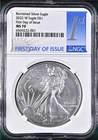2022 w burnished silver eagle ngc ms70 first day of issue 1st label