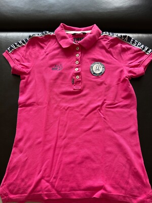 Code Zero Poloshirt Damen in pink bedruckt Größe S