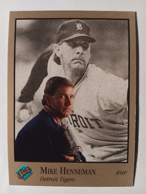 MIKE HENNEMAN DETROIT TIGERS 1992 STUDIO BY LEAF CARD #175