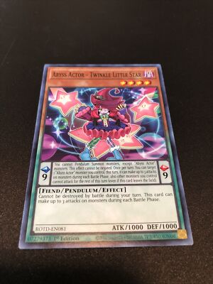 Yugioh! Abyss Actor - Twinkle Little Star - ROTD-EN081 - Common - 1st Edition Ne | eBay Yugioh! Abyss Actor - Twinkle Little Star - ROTD-EN081 - Common - 1st Edition Ne | eBay