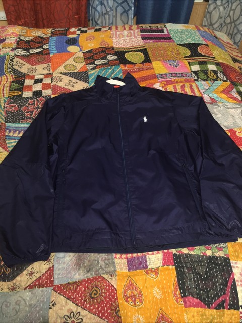 Polo Ralph Lauren Performance Navy Big Pony Windbreaker Coat Jacket XXL 2xl for sale online | eBay