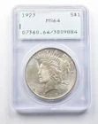 1923 Peace Silver Dollar MS64 PCGS Rattler *8334