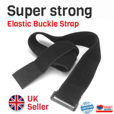 Hook and Loop Adjustable Elastic Strap with Plastic Buckle Ring 15 30 60cm, 1m