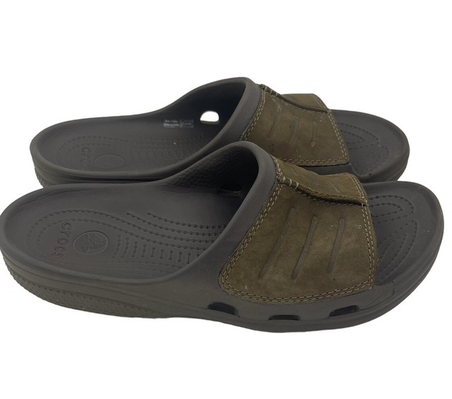 Mens Crocs Yukon Mesa Slides Sandals Sz 13 M Brown Rubberized 203294 for  sale online | eBay