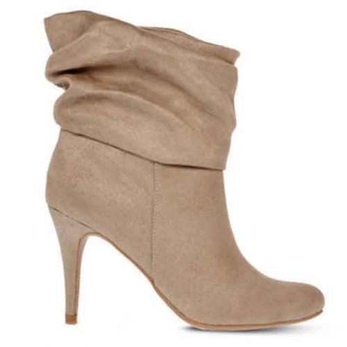 NIB $80.00 Olsenboye 10 Suede Slouchy Black Ankle Heel Boots Booties New W Box - Picture 3 of 5